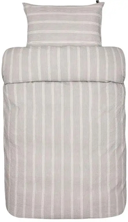 Bæk og bølge sengetøj - 140x220 cm - Høie Kos Antracit gråt - Sengesæt i 100% bomuld