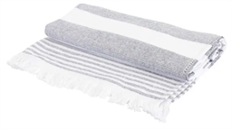 Hammam håndklæde - 50x100 cm - blå og hvid - 100% Bomuld - Hammam håndklæder fra By Borg