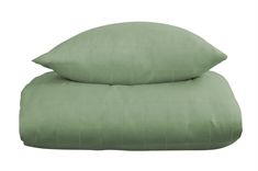 Sengetøj 140x220 cm - Blødt, jacquardvævet bomuldssatin - Check grøn - By Night sengesæt