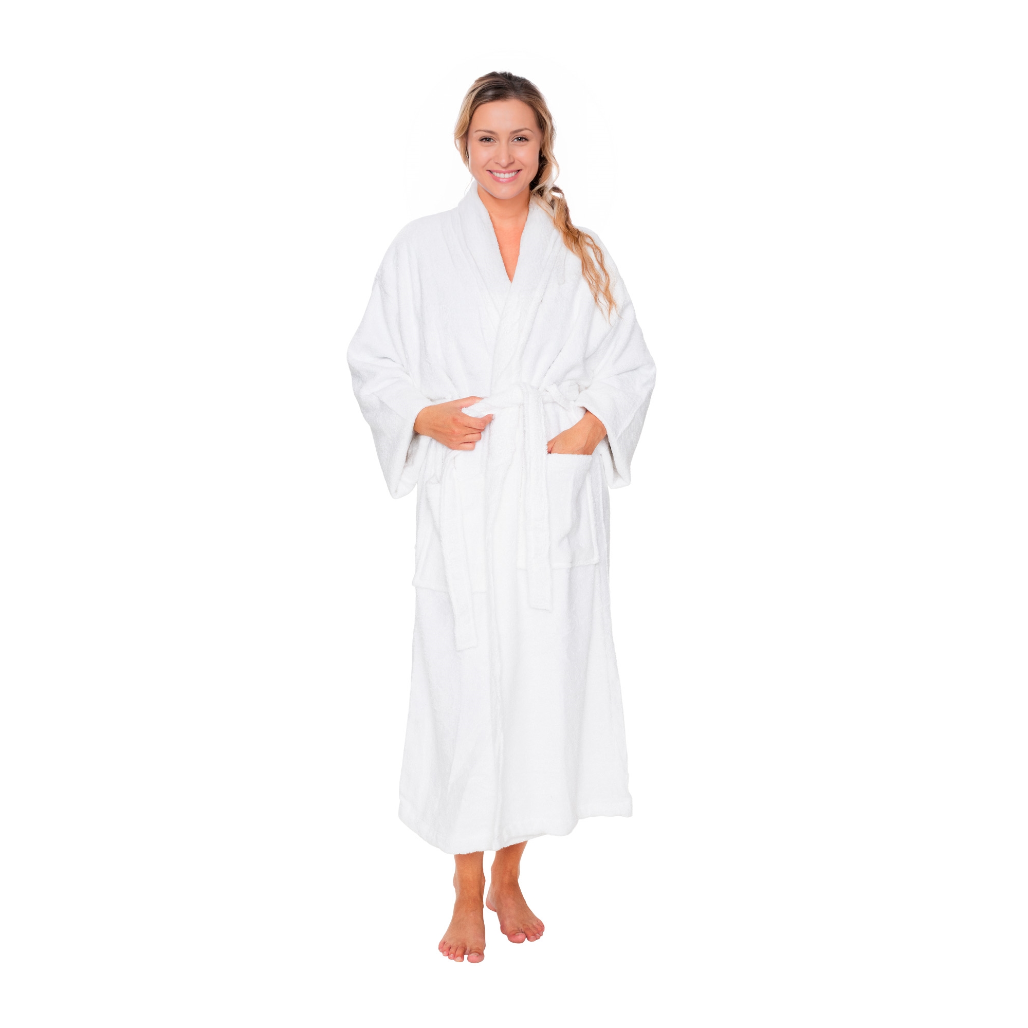 Morgenkåbe - bambus - Str. S/M - Badekåbe - White - Excellent By Borg billede