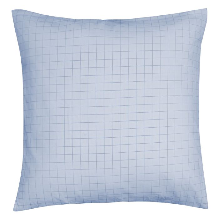 Pudebetræk 60x63 cm - 100% bomuld - Blå ternet hovedpudebetræk - Nordstrand Home