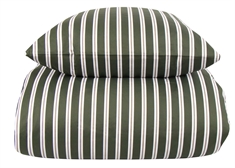 Stribet sengetøj - 100% Blødt bomuldssatin - Stripe green - By Night sengesæt