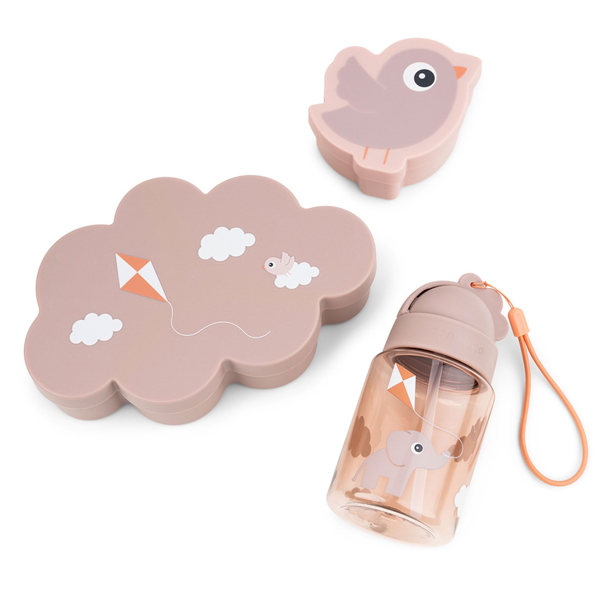 Done By Deer sæt - Madkasse, snackboks og drikkedunk - Playground - Pudder billede