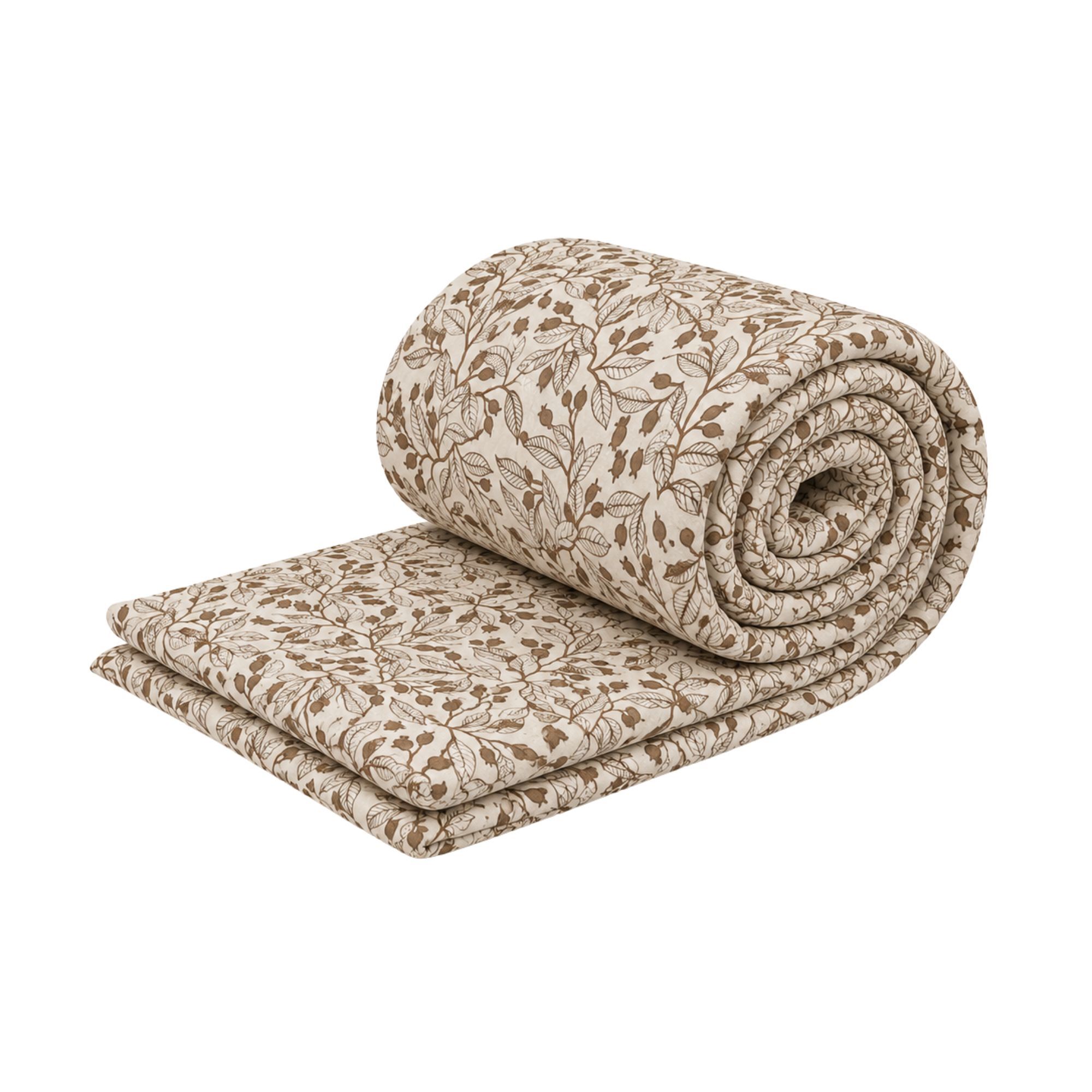 Sengerand - Passer til babyseng 120x60 cm - Beige med blade billede