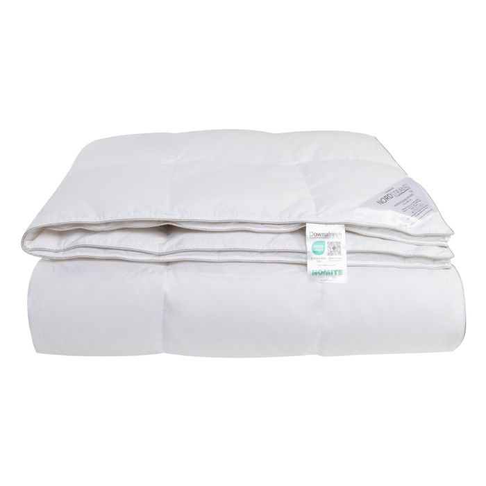 Luksus king size dyne 240x220 cm - 100% Moskusdun - Helårsdyne - Nordstrand Home bomuldssatin moskusdyne