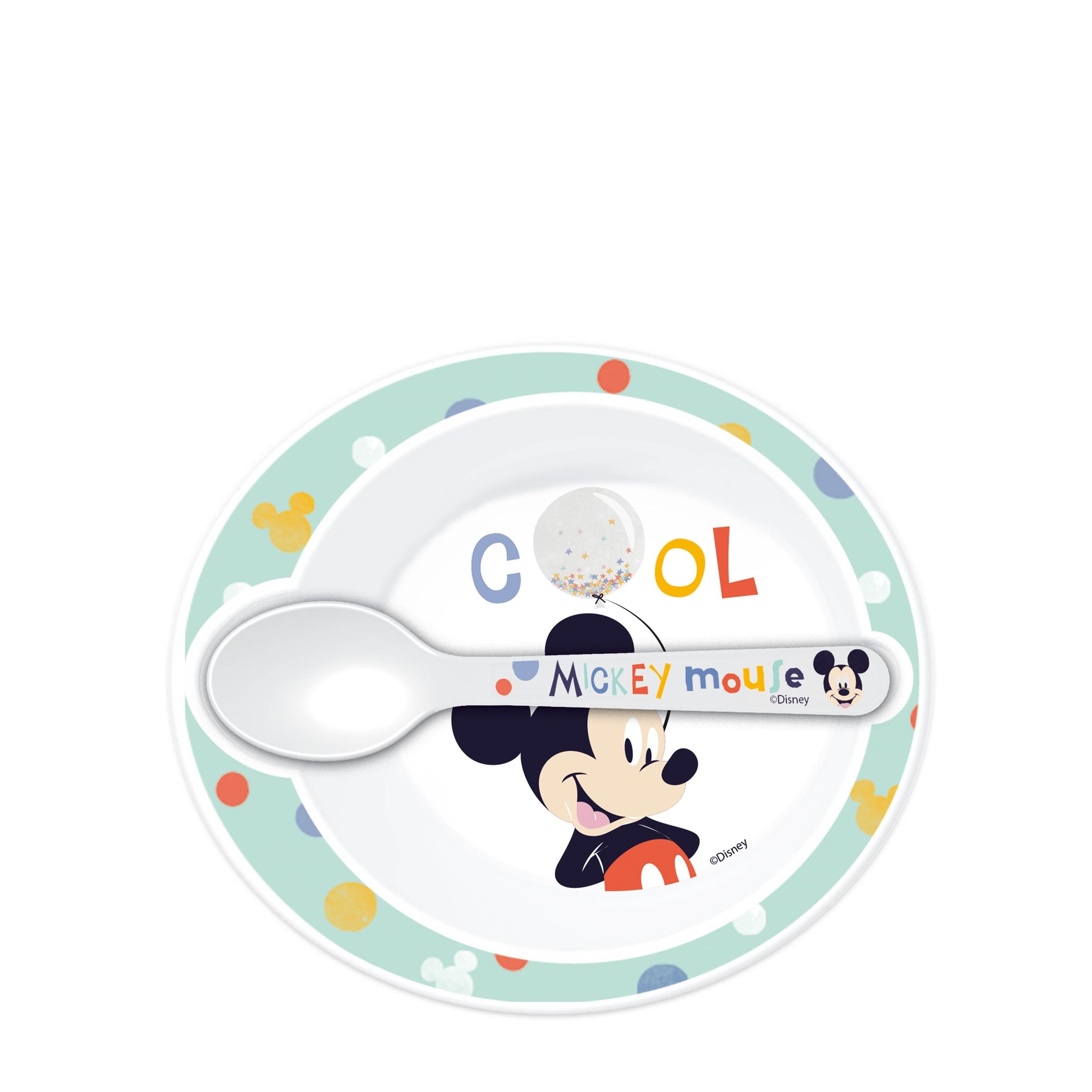 Mickey Mouse børne servicesæt - Spisesæt i 2 dele til børn - Mickey Mouse billede
