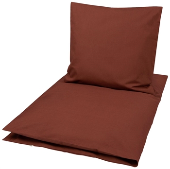 Billede af Junior sengetøj 100x140 cm - Solid fudge - 100% økologisk bomuld - Müsli hos Shopdyner.dk