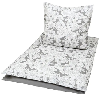 Billede af Baby sengetøj 70x100 cm - Blooming grey - 100% økologisk bomulds sengetøj - Müsli hos Shopdyner.dk
