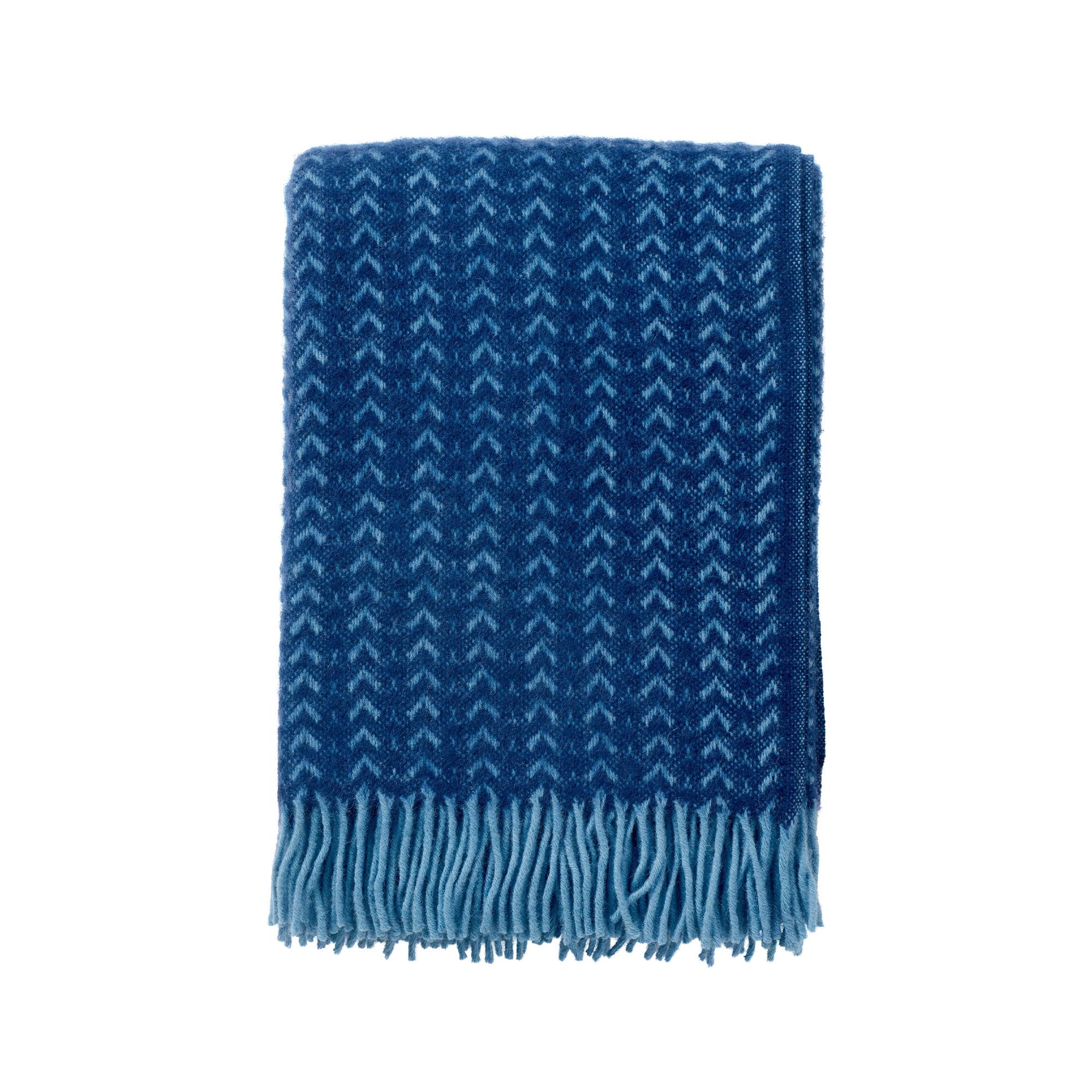 Uldplaid - 130x200 cm - 100% Lammeuld - Ilse Blue Aqua