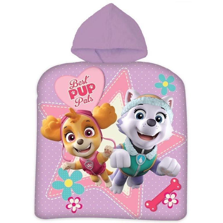 Badeponcho - Børnehåndklæde - Paw Patrol - 50x100 cm - 100% Bomuld billede