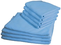 8 Pak Microfiber håndklæder - Turkis - Borg Living
