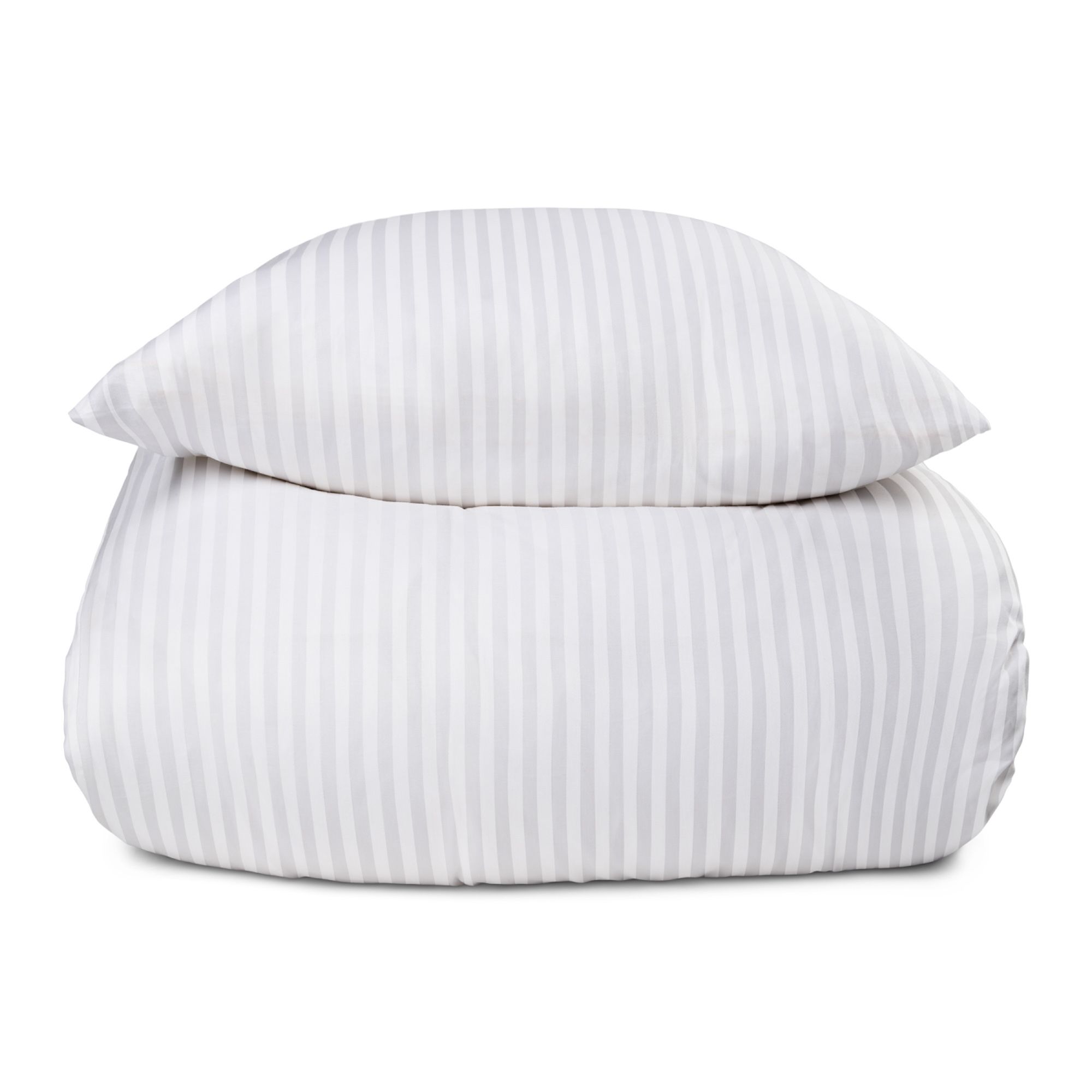 Sengetøj i 100% Bomuldssatin - Hvidt ensfarvet sengesæt - Borg Living sengelinned