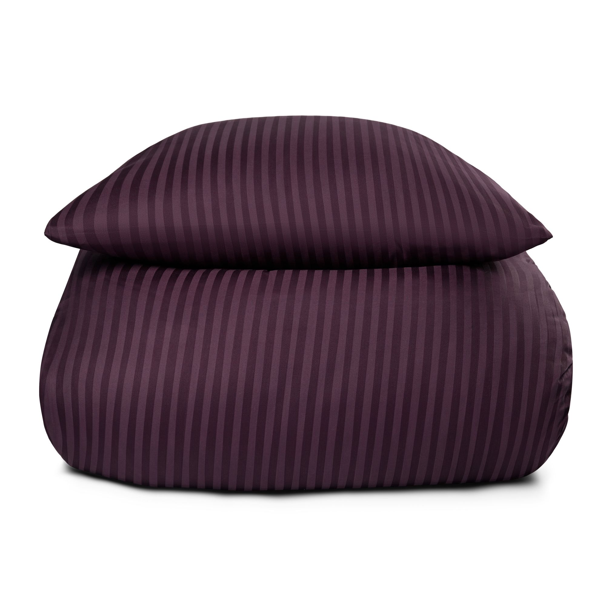 Junior sengetøj 100x140 cm - Mørke lilla sengesæt til junior - 100% bomuldssatin - Borg Living billede