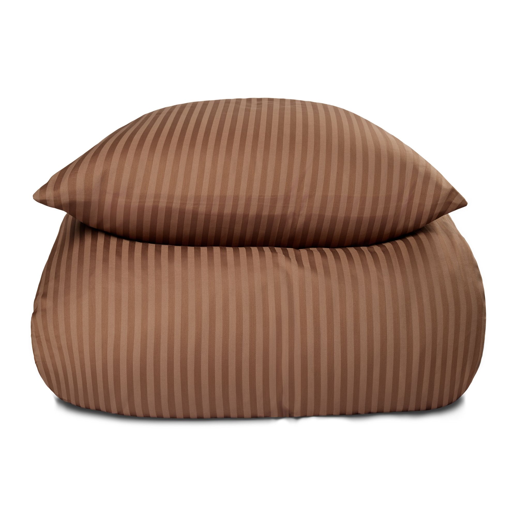 Sengetøj i 100% Bomuldssatin - Okker ensfarvet sengesæt - Borg Living sengelinned