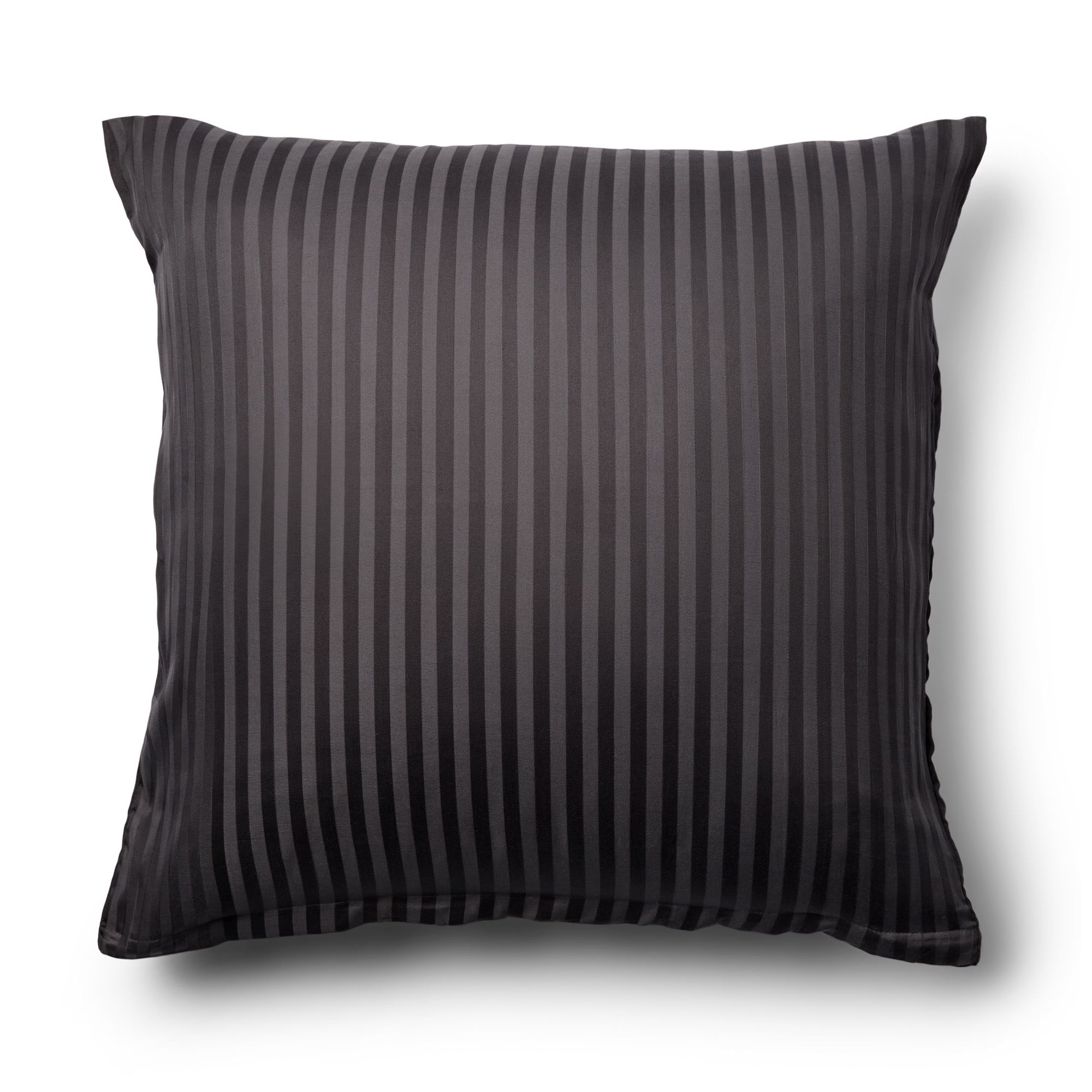 Pudebetræk 60x63cm - 100% Bomuldssatin - Mørkegråt ensfarvet hovedpudebetræk - Borg Living billede