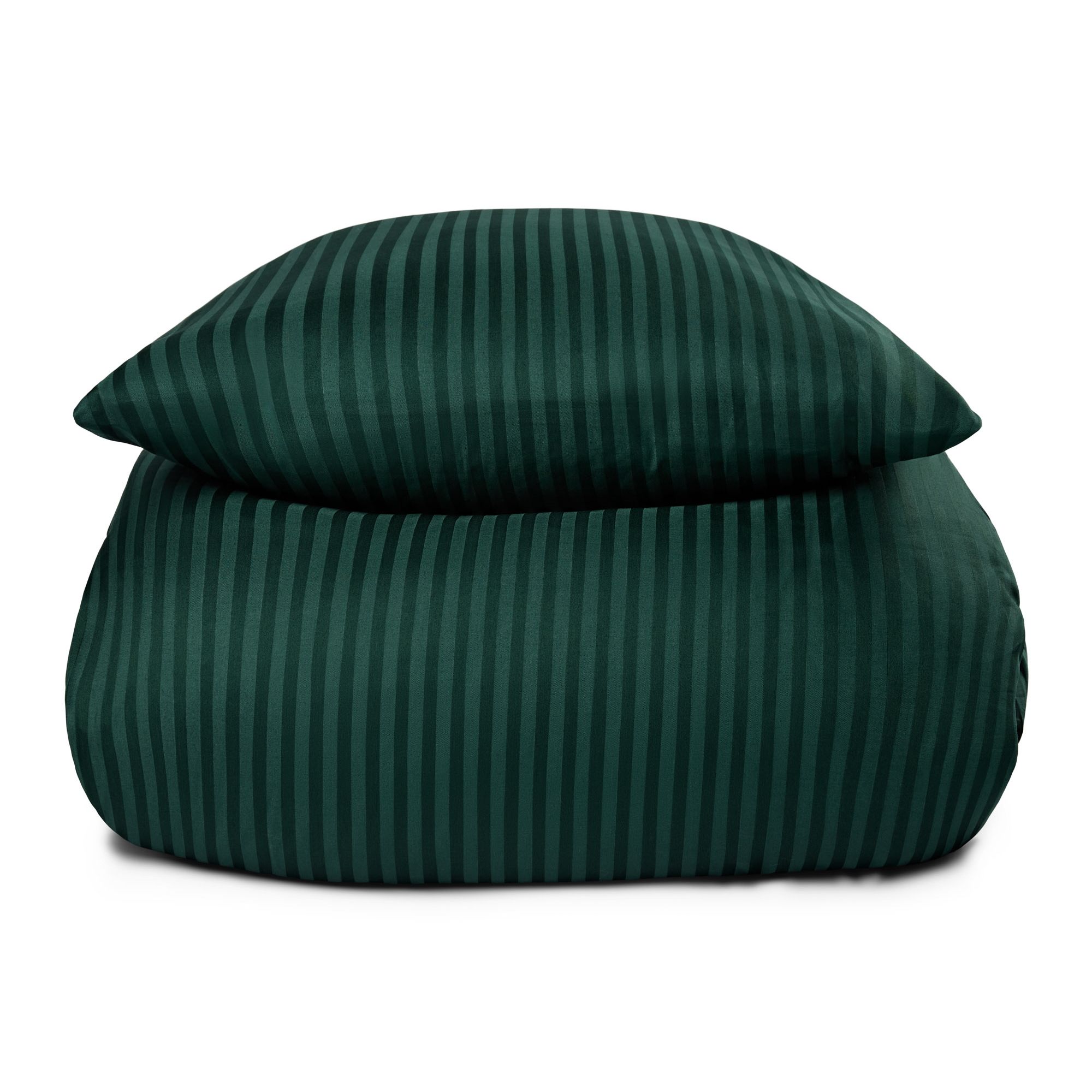 Sengetøj i 100% Bomuldssatin - Grønt ensfarvet sengesæt - Borg Living sengelinned