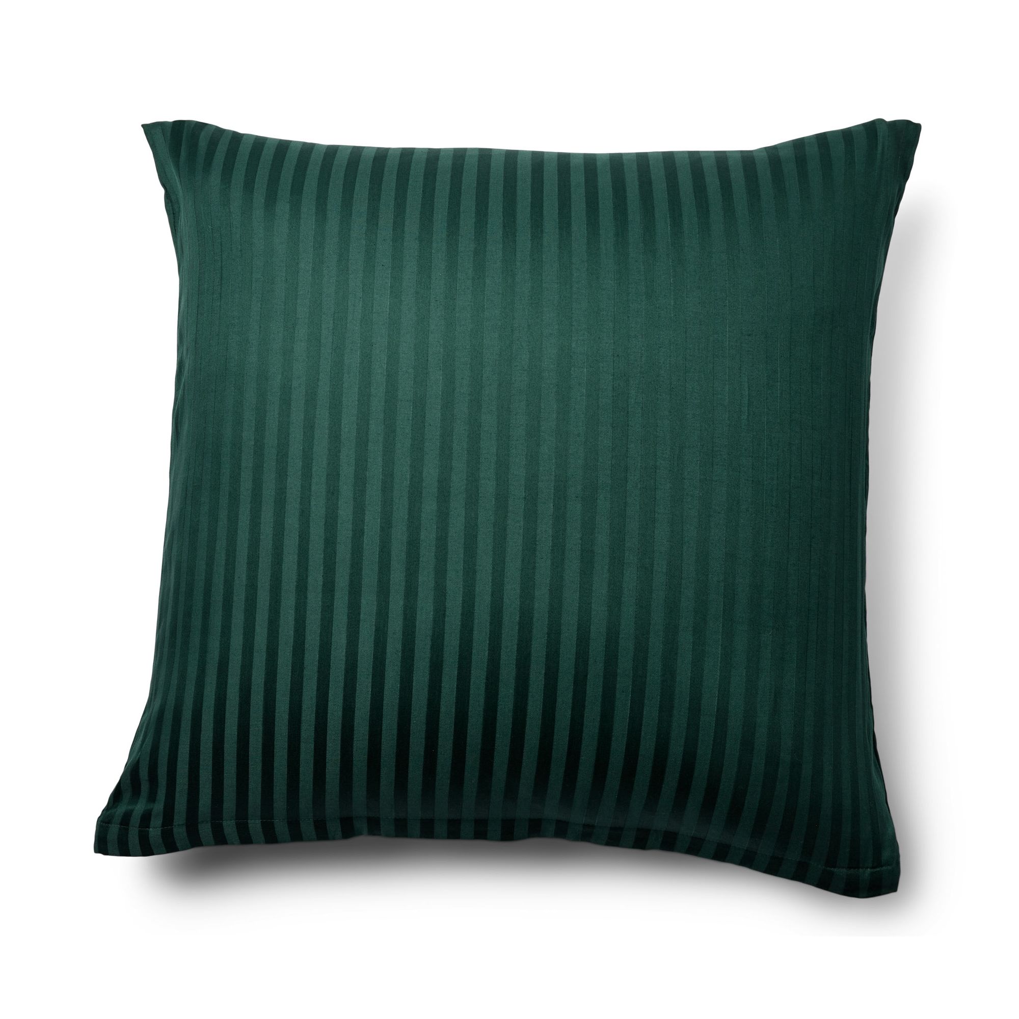 Pudebetræk 60x63 cm - 100% Bomuldssatin - Grønt ensfarvet hovedpudebetræk - Borg Living billede