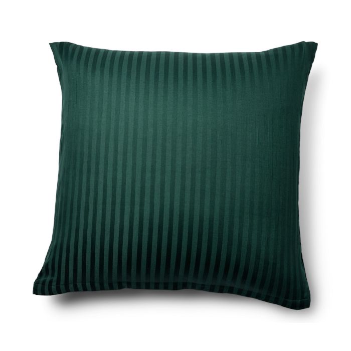 Pudebetræk 60x63 cm - 100% Bomuldssatin - Grønt ensfarvet hovedpudebetræk - Borg Living