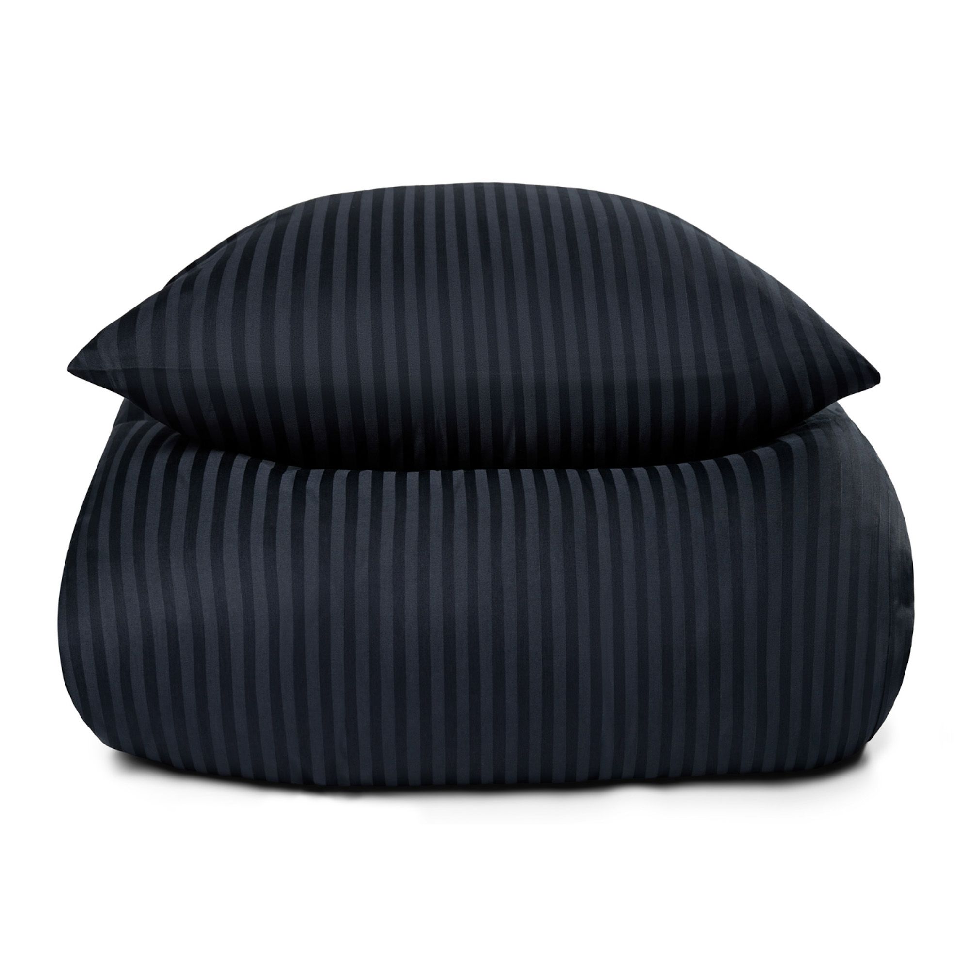 Sengetøj i 100% Bomuldssatin - Blåt ensfarvet sengesæt - Borg Living sengelinned