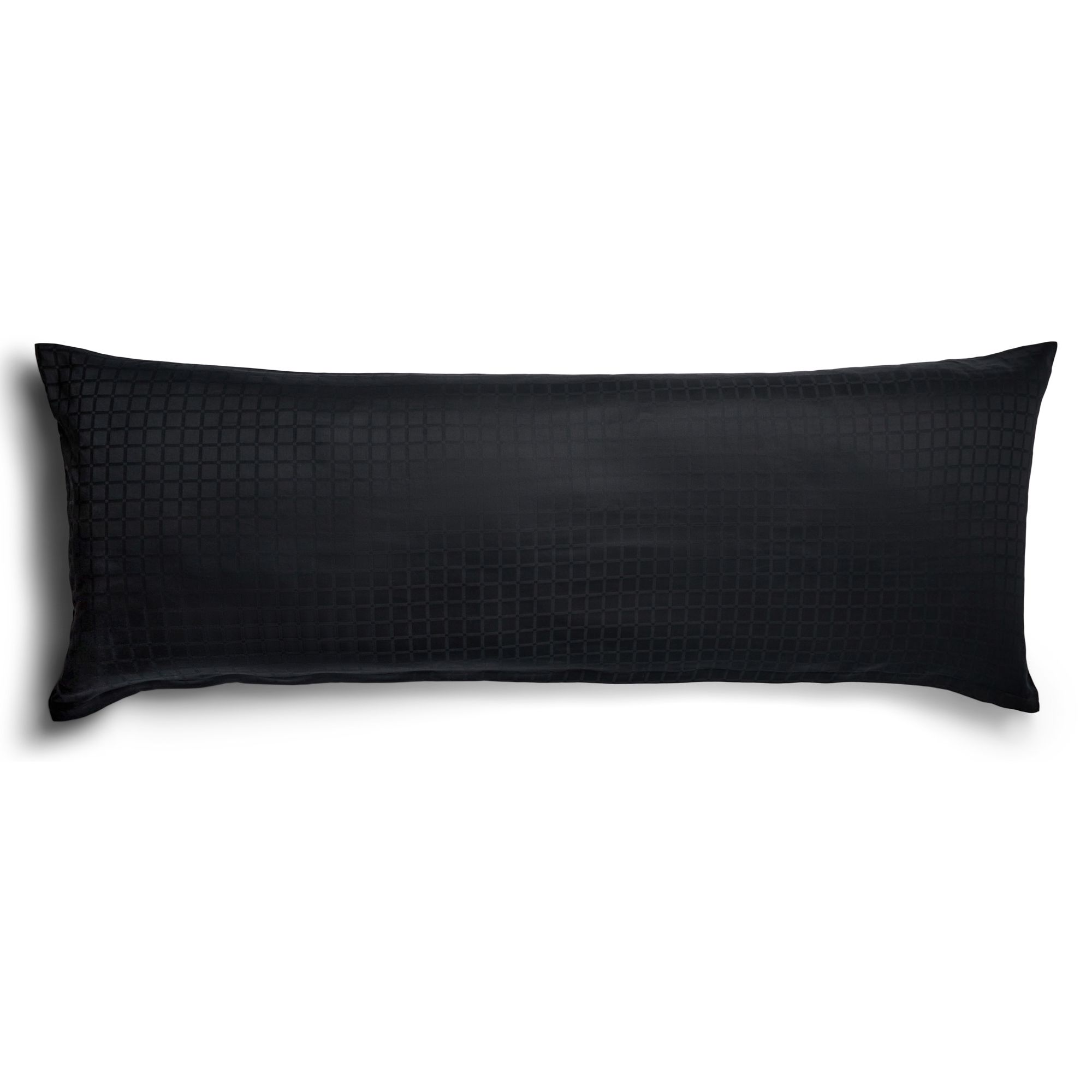 Luksus pudebetræk - 50x150 cm - 100% Bomuldssatin - Daisy sort - By Night jacquard vævet stort pude betræk billede