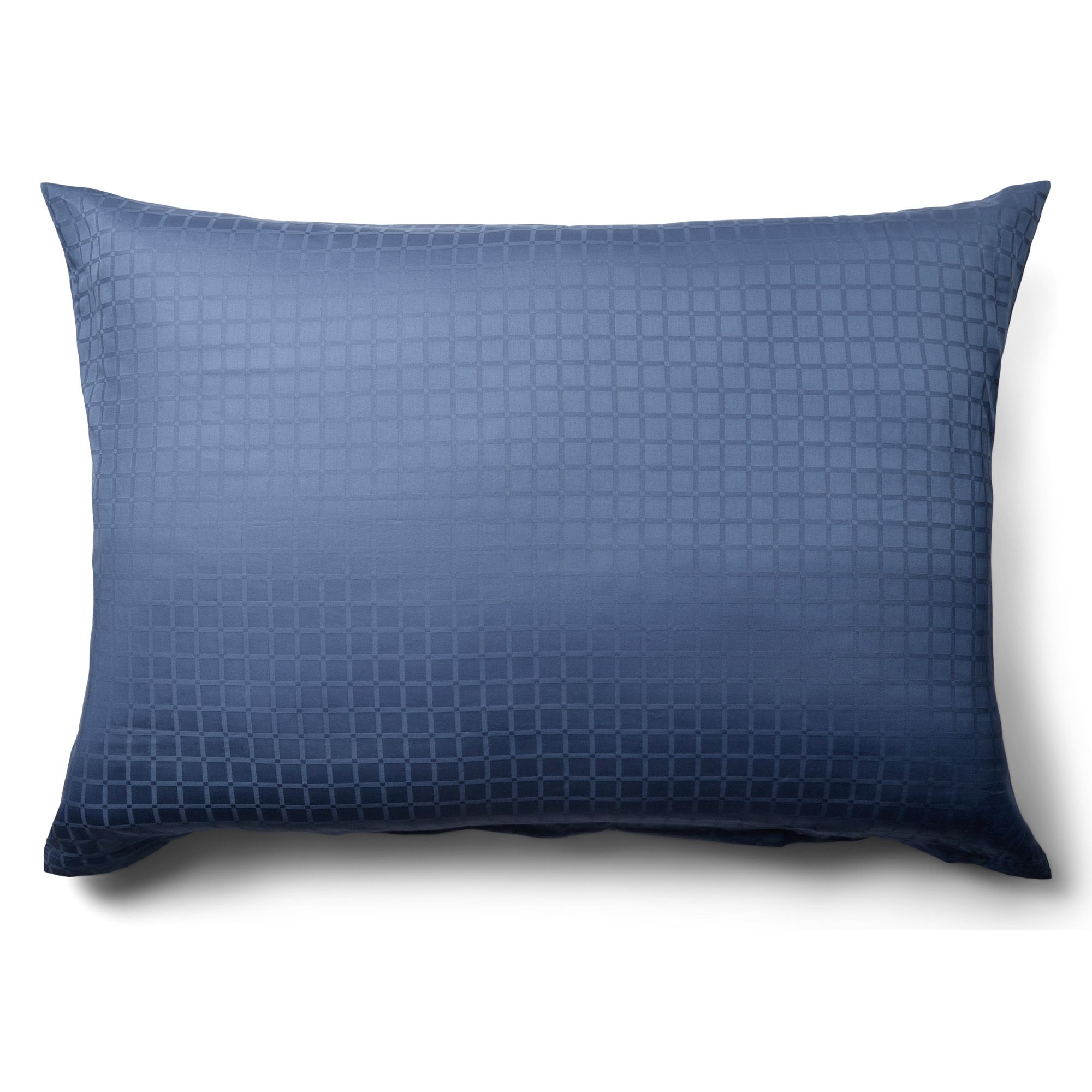 Luksus pudebetræk - 70x100 cm - 100% Bomuldssatin - Daisy blå - By Night jacquard vævet stort pude betræk billede