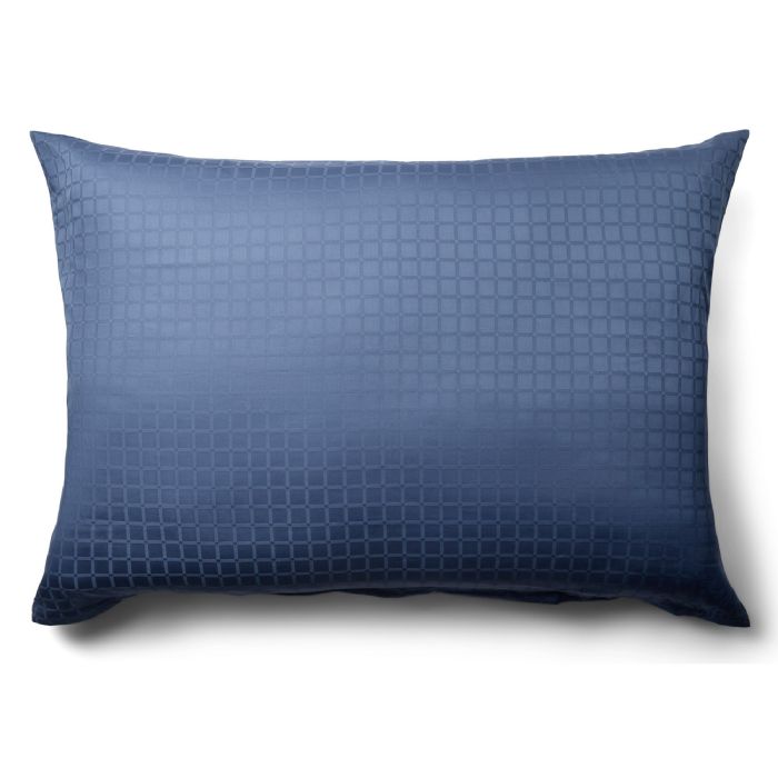 Luksus pudebetræk - 70x100 cm - 100% Bomuldssatin - Daisy blå  - By Night jacquard vævet stort pude betræk