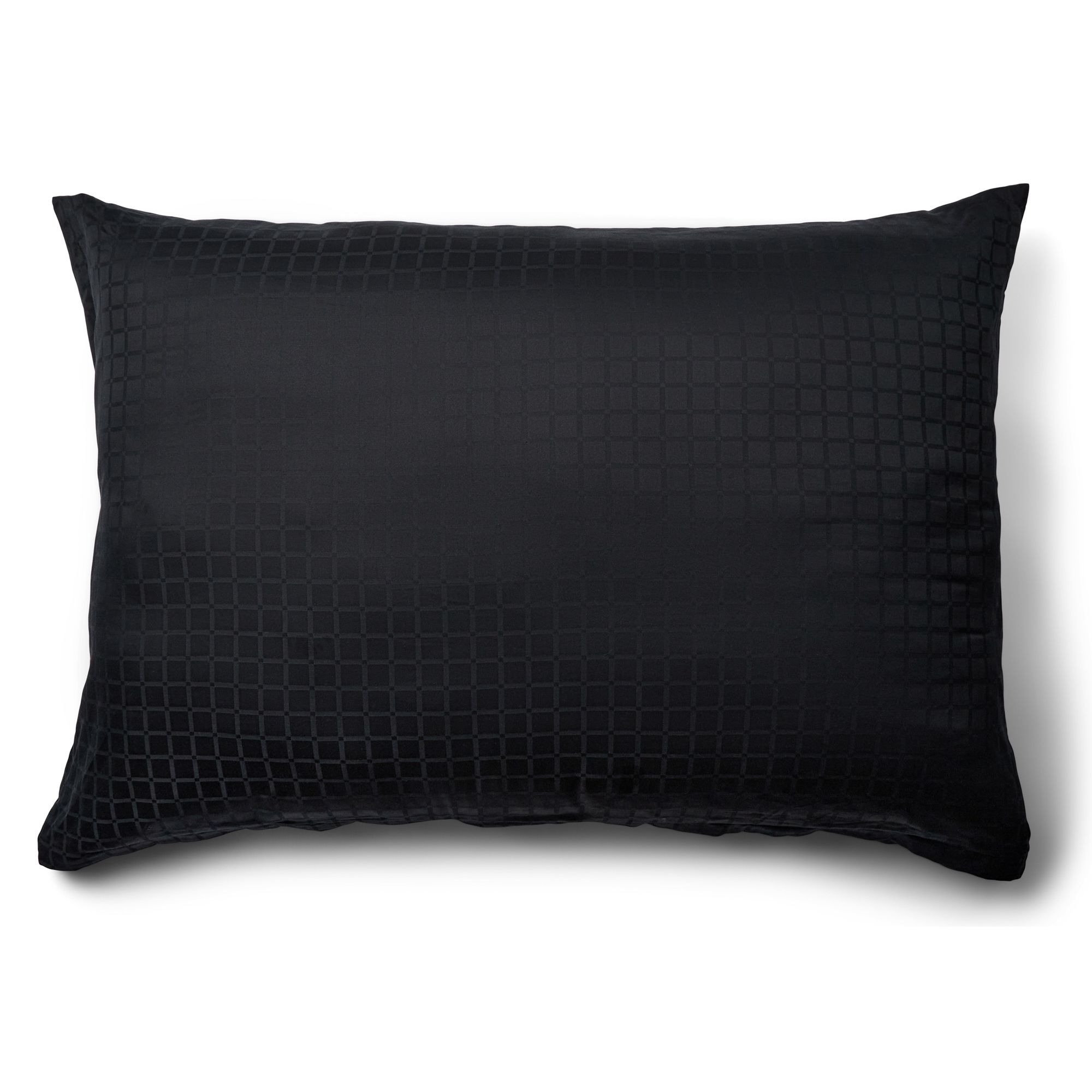 Luksus pudebetræk - 70x100 cm - 100% Bomuldssatin - Daisy sort - By Night jacquard vævet stort pude betræk billede