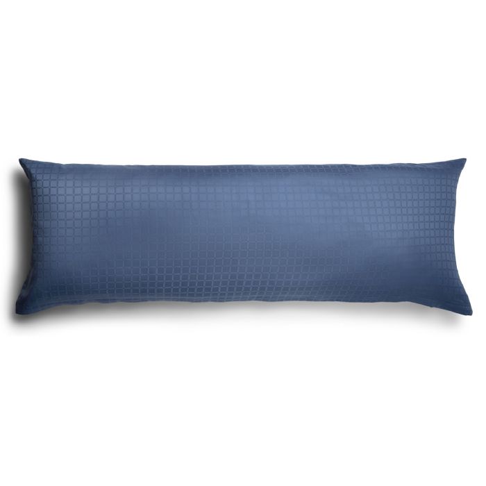 Luksus pudebetræk - 50x150 cm - 100% Bomuldssatin - Daisy blå  - By Night jacquard vævet stort pude betræk