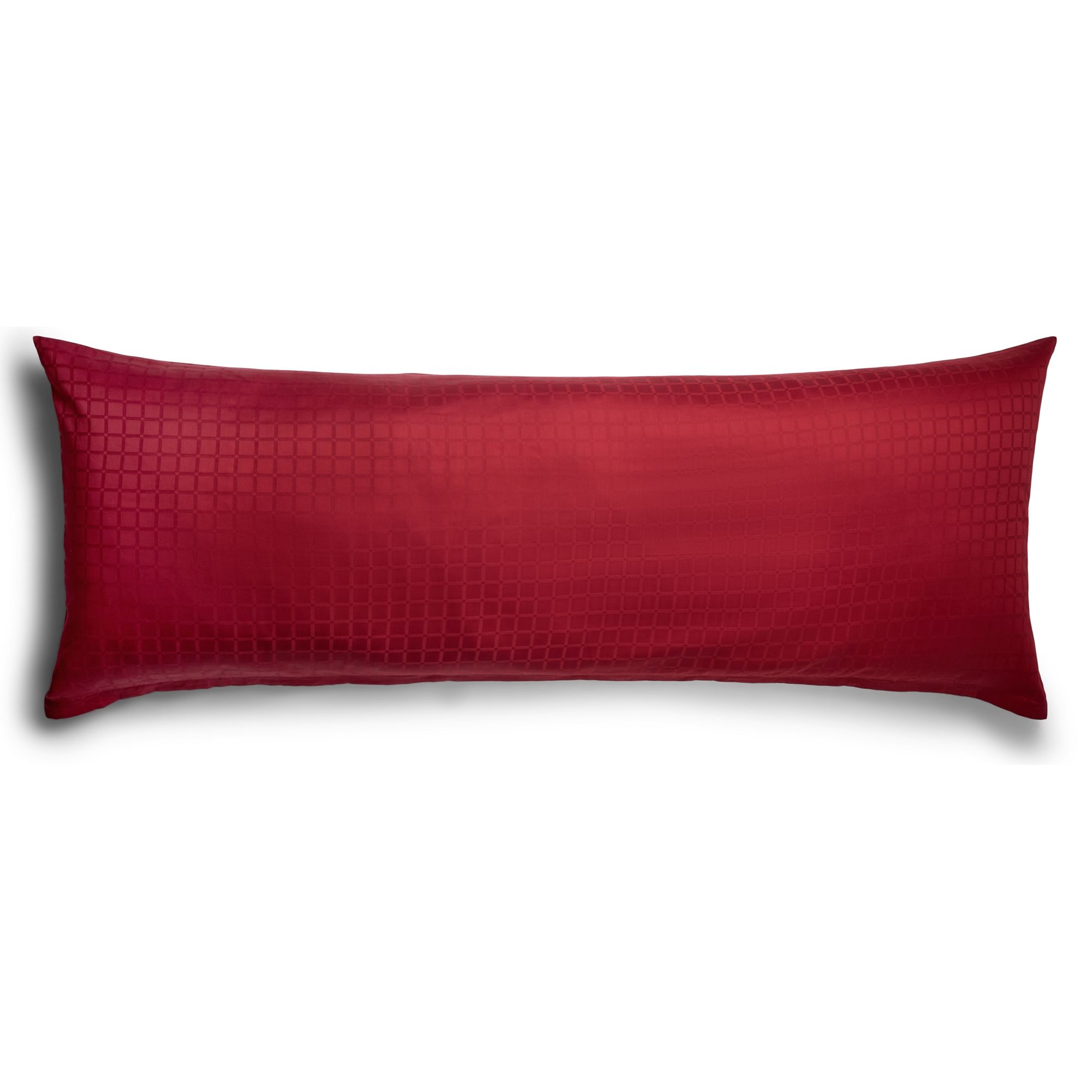 Luksus pudebetræk - 50x150 cm - 100% Bomuldssatin - Daisy rød - By Night jacquard vævet stort pude betræk billede