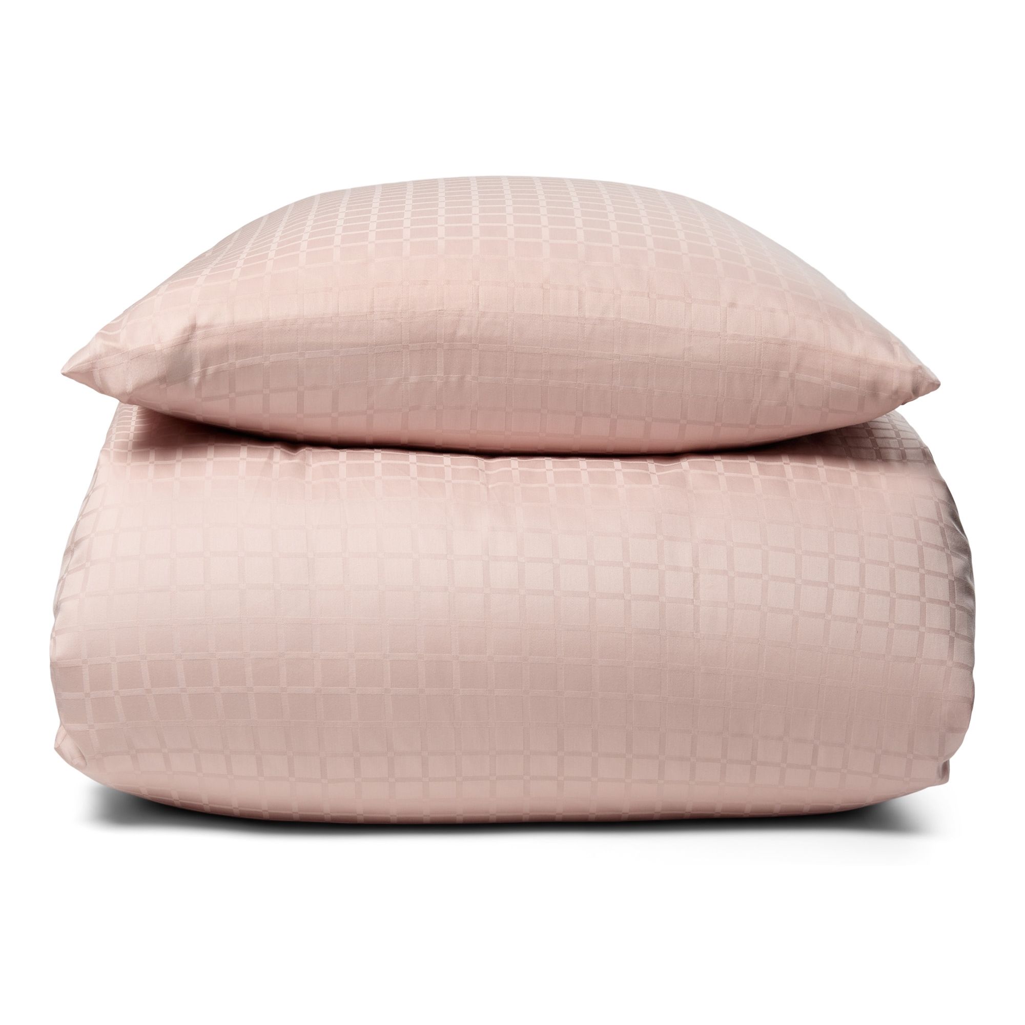 Luksus sengetøj - 100% Bomuldssatin sengelinned - Daisy rosa - By Night jacquard vævet sengesæt