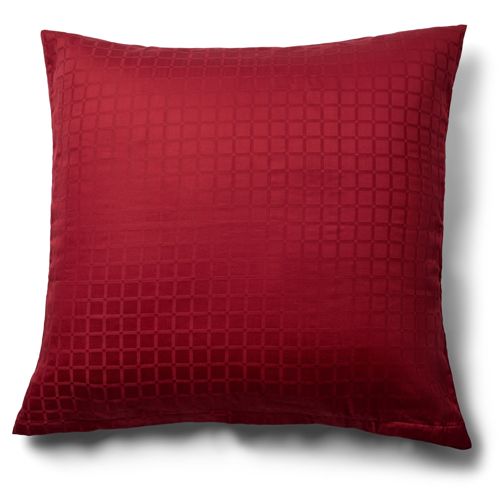 Luksus pudebetræk - 60x63 cm - 100% Bomuldssatin - Daisy rød - By Night - jacquard vævet billede