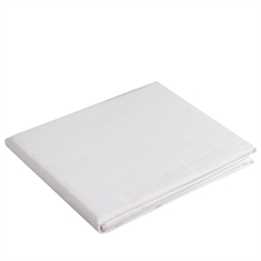 Kuvertlagen med U-split - 180x210 cm - Hvidt - 100% Bomuldssatin - Borås Cotton