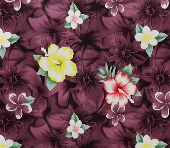 Borg Living Voksdug - Lilla blomster - 140 cm bred - 20 meters rulle