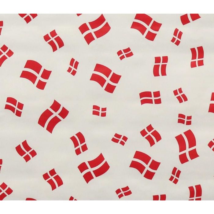 Borg Living Voksdug - Danske flag - 140 cm bred - 5 meters rulle