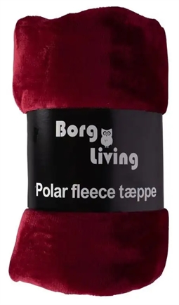 Fleece tæppe - Bordeaux - 150x200 cm - Blødt og lækkert sofatæppe - Borg Living