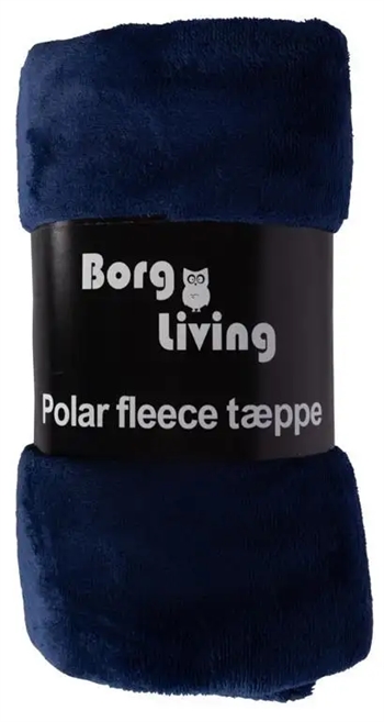 Billede af Fleece tæppe - Mørkeblå - 150x200 cm - Blødt og lækkert sofatæppe - Borg Living
