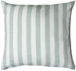 Pudebetræk 60x63 cm - Nordic Stripe Mint - Mint og Hvid - 100% Bomuldssatin 