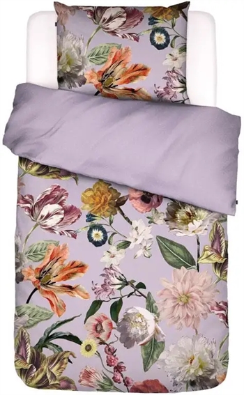 Billede af Essenza sengetøj - 140x220 cm - Filou Lilac sengesæt - Blomstret sengetøj i 100% bomuldssatin