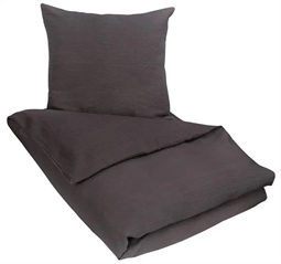 Gråt junior sengetøj 100x140 cm - Bæk og bølge - Gråt - 100% bomuld