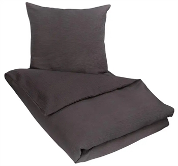 Billede af Gråt junior sengetøj 100x140 cm - Bæk og bølge - Gråt - 100% bomulds sengesæt