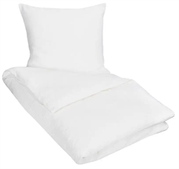 Hvidt junior sengetøj 100x140 cm - Bæk og bølge - Hvid - 100% bomuld