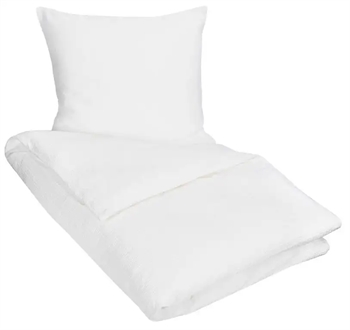 Billede af Hvidt junior sengetøj 100x140 cm - Bæk og bølge - Hvid - 100% bomuld