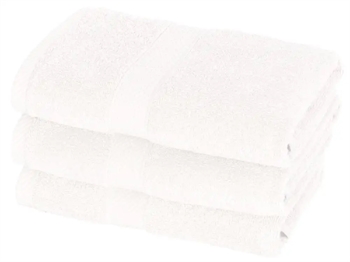 Billede af Hvide håndklæder - 50x100 cm - Diamant - Hvid - 100% Bomuld - Bløde håndklæder fra Egeria hos Shopdyner.dk