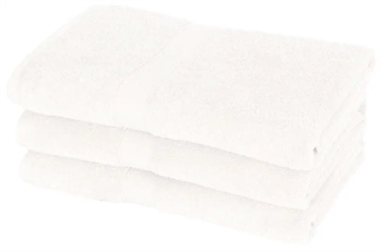 Billede af Hvide bade håndklæder - 70x140 cm - Diamant - Hvid - 100% Bomuld - Bløde bade håndklæder fra Egeria hos Shopdyner.dk