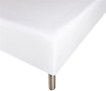 Stræklagen 180×200 cm – Hvid – Bomulds jersey – Faconlagen til madras