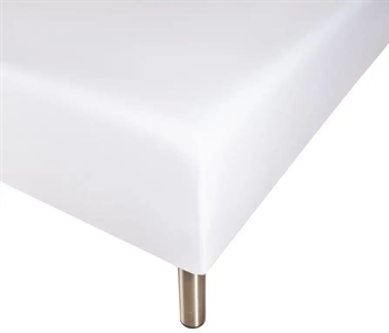 Boxlagen 140×200 cm – 100% Bomuld – Hvidt – Faconlagen til madras