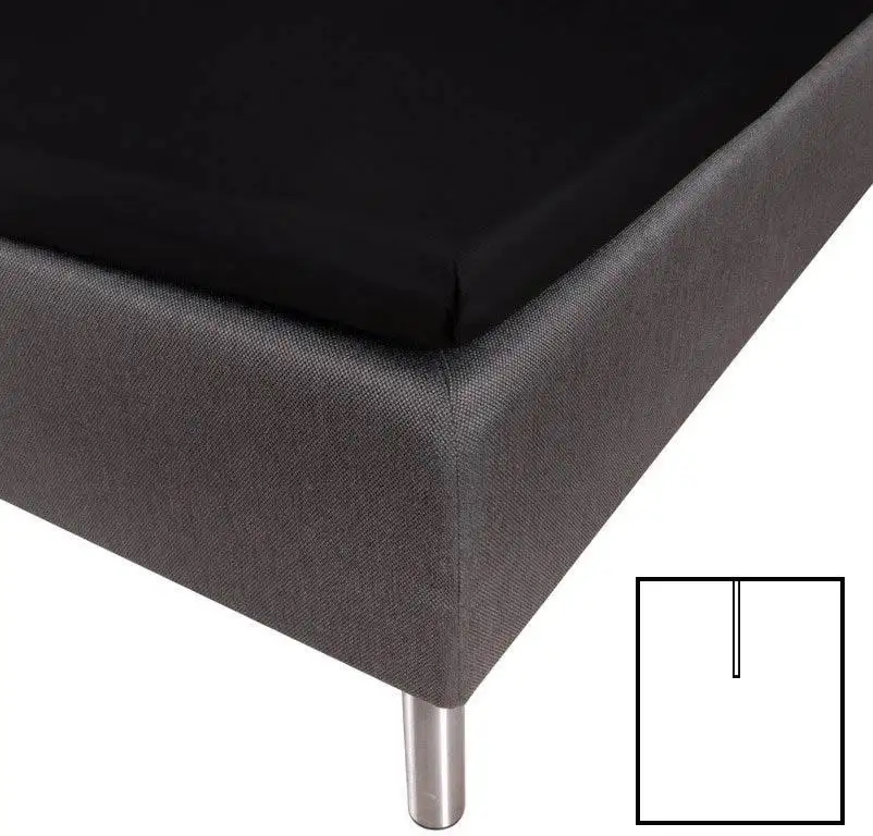 Borg Living Splitlagen - U-Lagen til elevationsseng - 180x200 cm - Sort