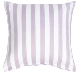 Pudebetræk 50x70 cm - Nordic Stripe Lavendel - Lavendel og Hvid - 100% Bomuldssatin 