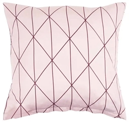 Pudebetræk 50x70 cm - Harlequin rose - Lyserød - 100% Bomuldssatin 