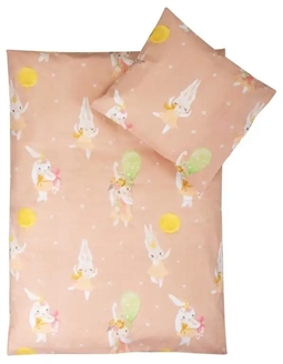 Baby sengetøj 70x100 cm - Kaniner og balloner - 100% økologisk bomuld